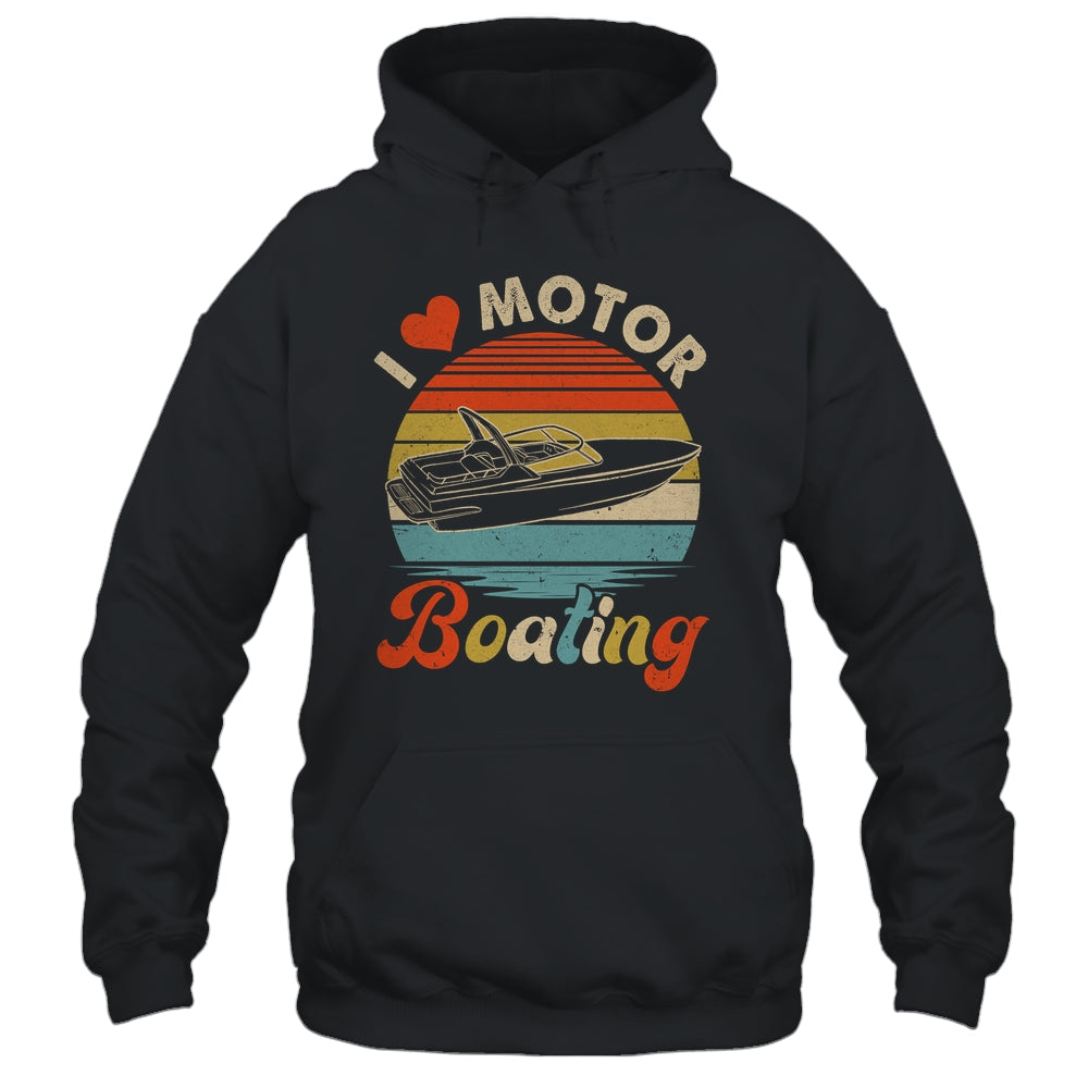Vintage Retro I Love Motor Boating Funny Boater Shirt & Tank Top | siriusteestore