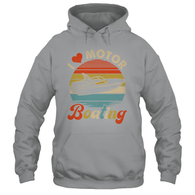 Vintage Retro I Love Motor Boating Funny Boater Shirt & Tank Top | siriusteestore