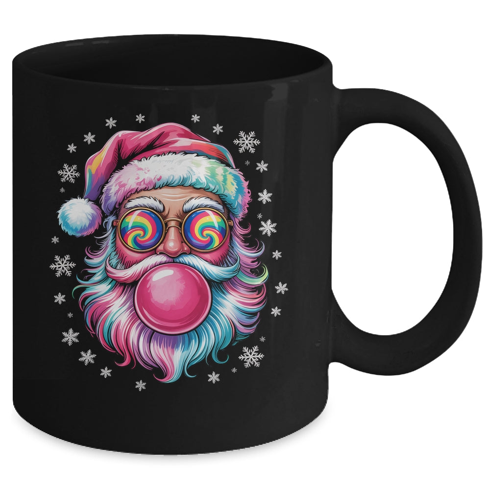 Vintage Retro Santa Christmas Bubble Gum Pink Sunglasses Mug | siriusteestore
