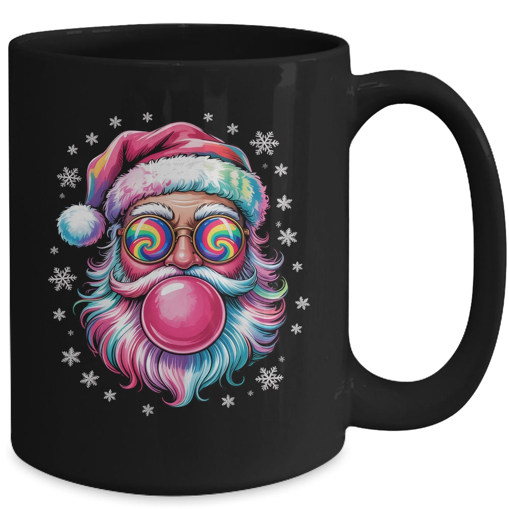 Vintage Retro Santa Christmas Bubble Gum Pink Sunglasses Mug | siriusteestore