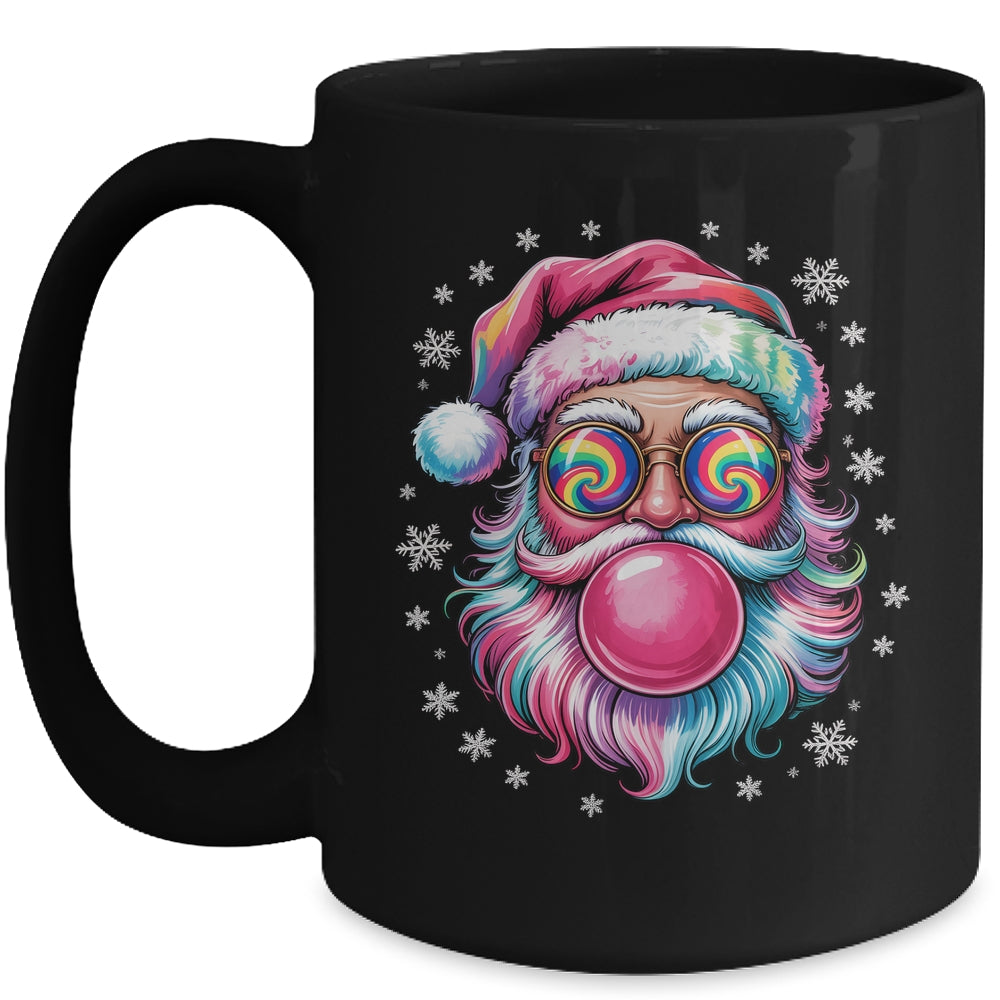 Vintage Retro Santa Christmas Bubble Gum Pink Sunglasses Mug | siriusteestore