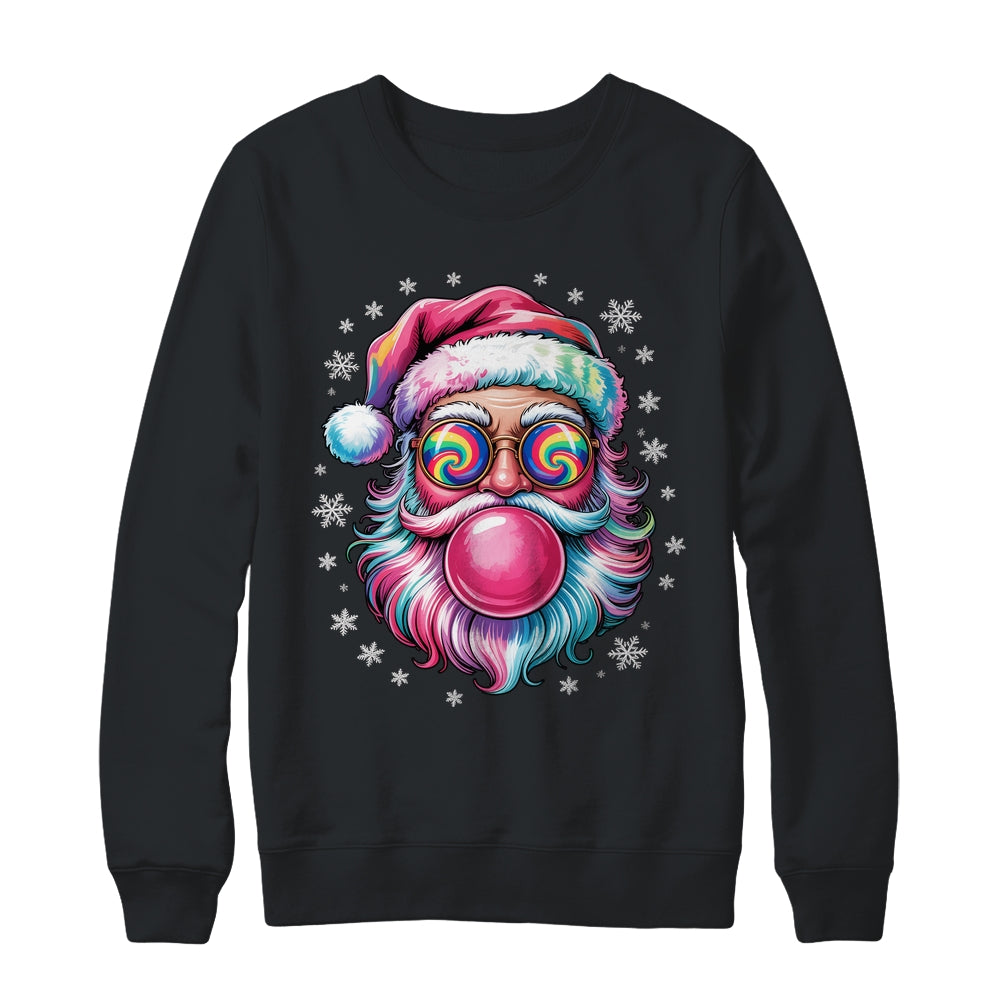 Vintage Retro Santa Christmas Bubble Gum Pink Sunglasses Shirt & Sweatshirt | siriusteestore