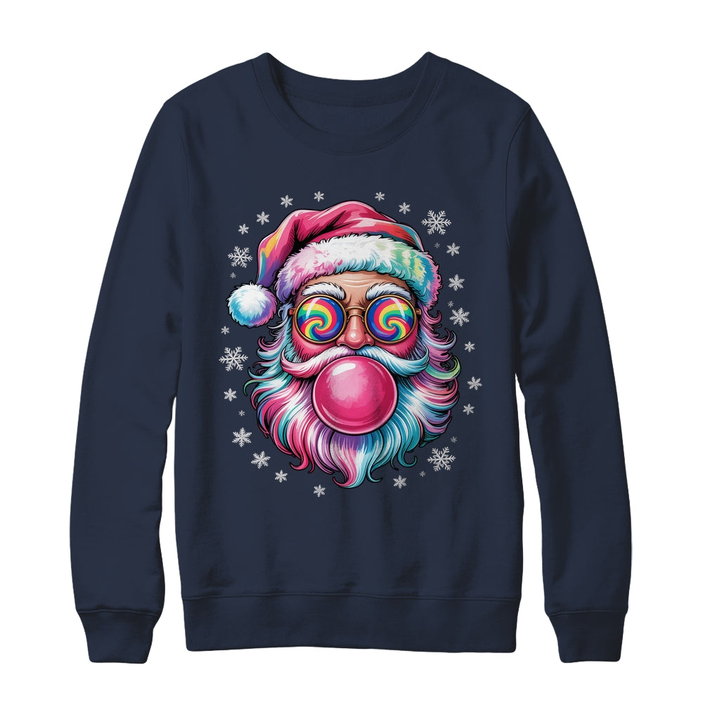 Vintage Retro Santa Christmas Bubble Gum Pink Sunglasses Shirt & Sweatshirt | siriusteestore