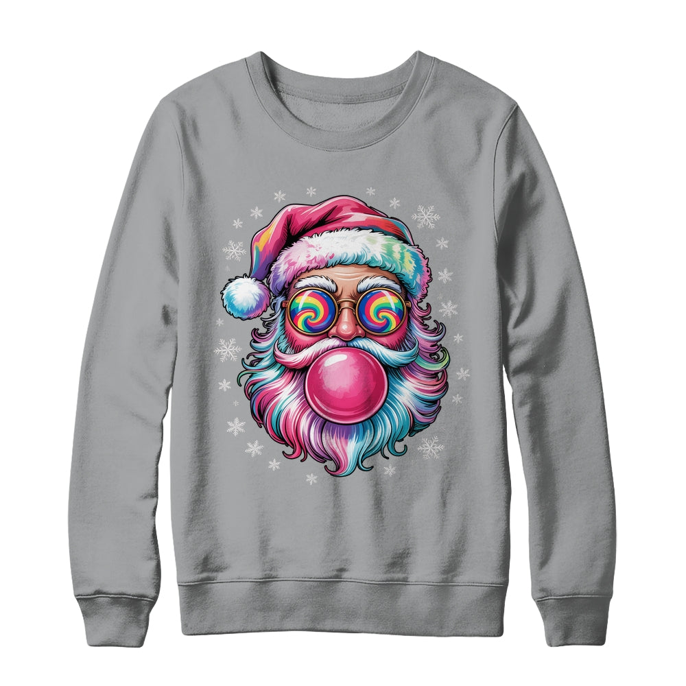 Vintage Retro Santa Christmas Bubble Gum Pink Sunglasses Shirt & Sweatshirt | siriusteestore