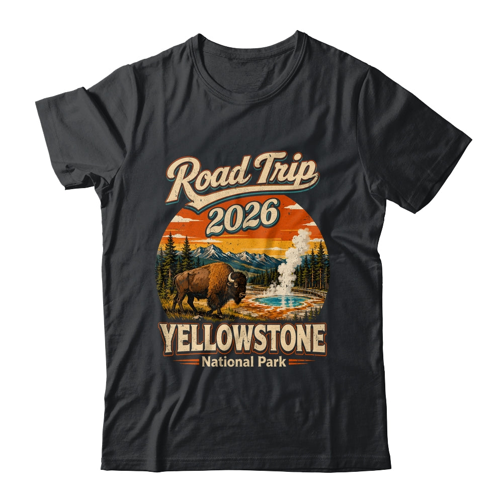Vintage Road Trip 2026 Yellowstone National Park Wildlife Shirt & Tank Top | siriusteestore