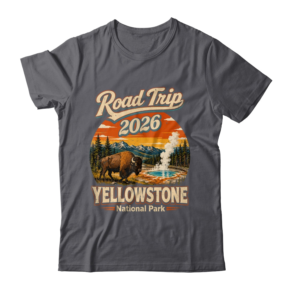 Vintage Road Trip 2026 Yellowstone National Park Wildlife Shirt & Tank Top | siriusteestore