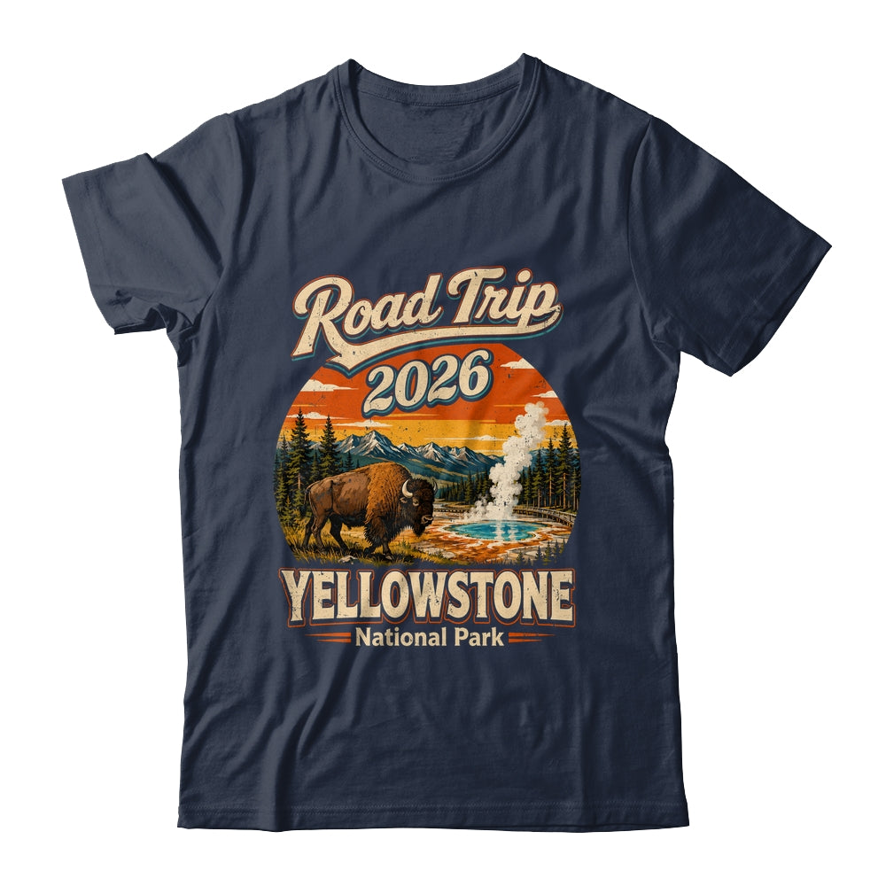 Vintage Road Trip 2026 Yellowstone National Park Wildlife Shirt & Tank Top | siriusteestore