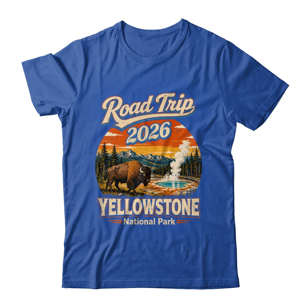 Vintage Road Trip 2026 Yellowstone National Park Wildlife Shirt & Tank Top | siriusteestore