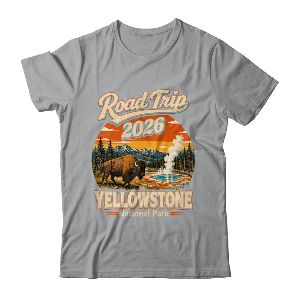Vintage Road Trip 2026 Yellowstone National Park Wildlife Shirt & Tank Top | siriusteestore