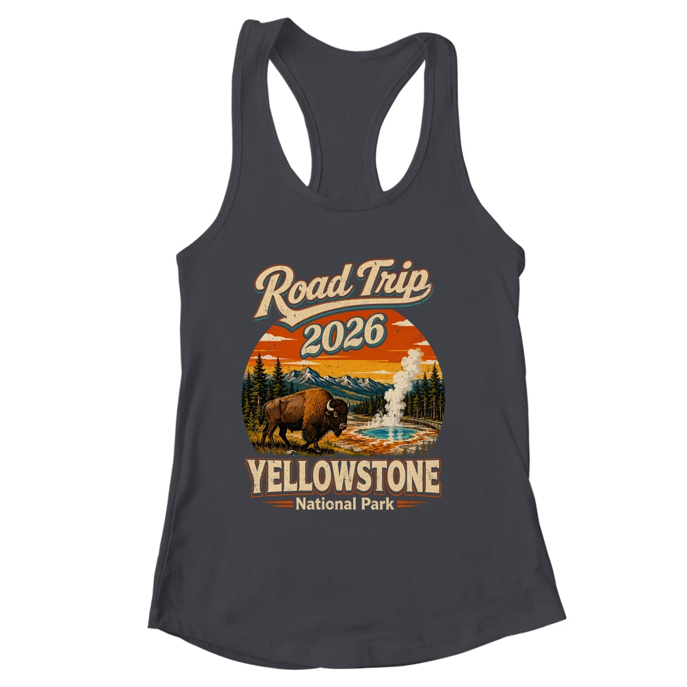 Vintage Road Trip 2026 Yellowstone National Park Wildlife Shirt & Tank Top | siriusteestore