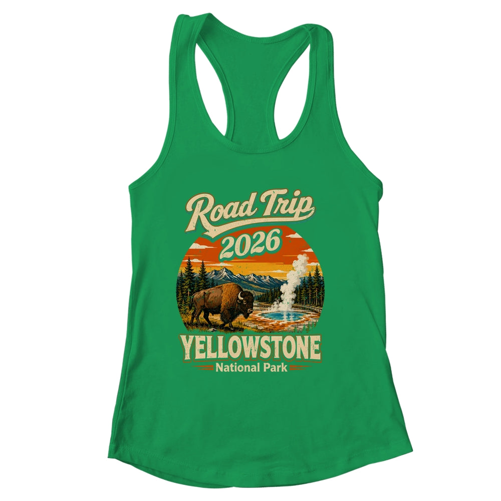 Vintage Road Trip 2026 Yellowstone National Park Wildlife Shirt & Tank Top | siriusteestore