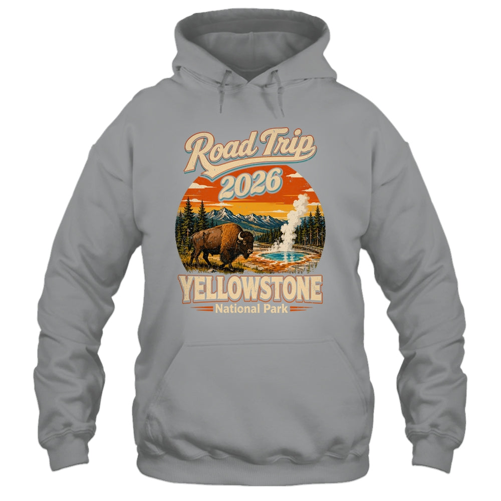 Vintage Road Trip 2026 Yellowstone National Park Wildlife Shirt & Tank Top | siriusteestore