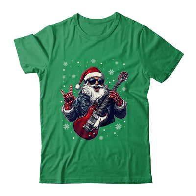 Vintage Rock & Roll Christmas Santa Claus Men Rock Guitar Shirt & Sweatshirt | siriusteestore