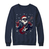 Vintage Rock & Roll Christmas Santa Claus Men Rock Guitar Shirt & Sweatshirt | siriusteestore