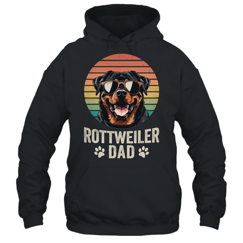 Vintage Rottweiler Dad For Fathers Day Dog Lover Funny Shirt & Hoodie | siriusteestore