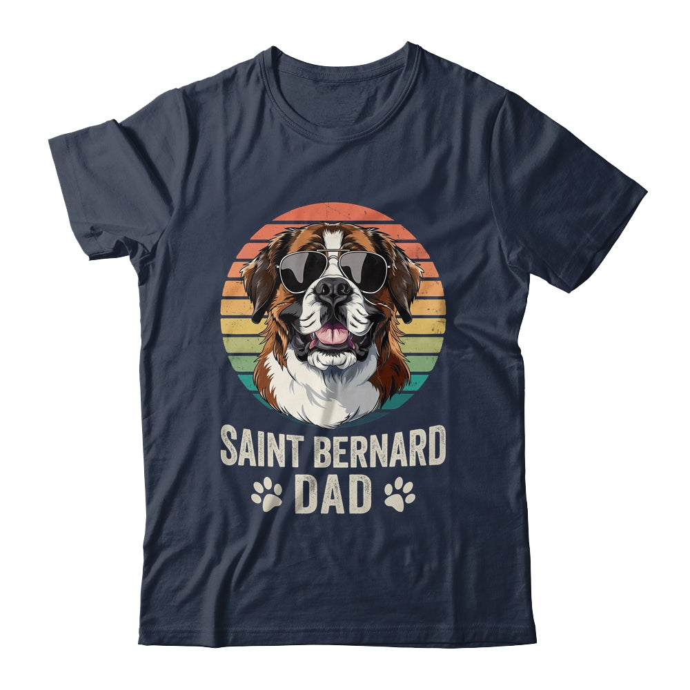 Vintage Saint Bernard Dad For Fathers Day Dog Lover Funny Shirt & Hoodie | siriusteestore