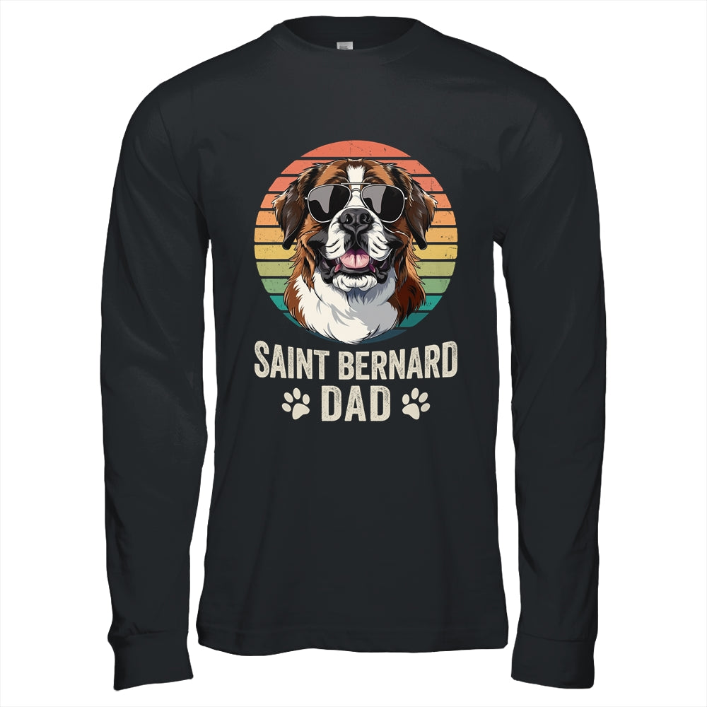 Vintage Saint Bernard Dad For Fathers Day Dog Lover Funny Shirt & Hoodie | siriusteestore