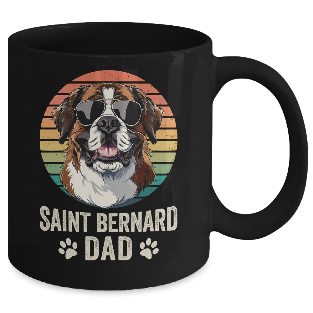 Vintage Saint Bernard Dad For Fathers Day Dog Lover Funny Mug | siriusteestore