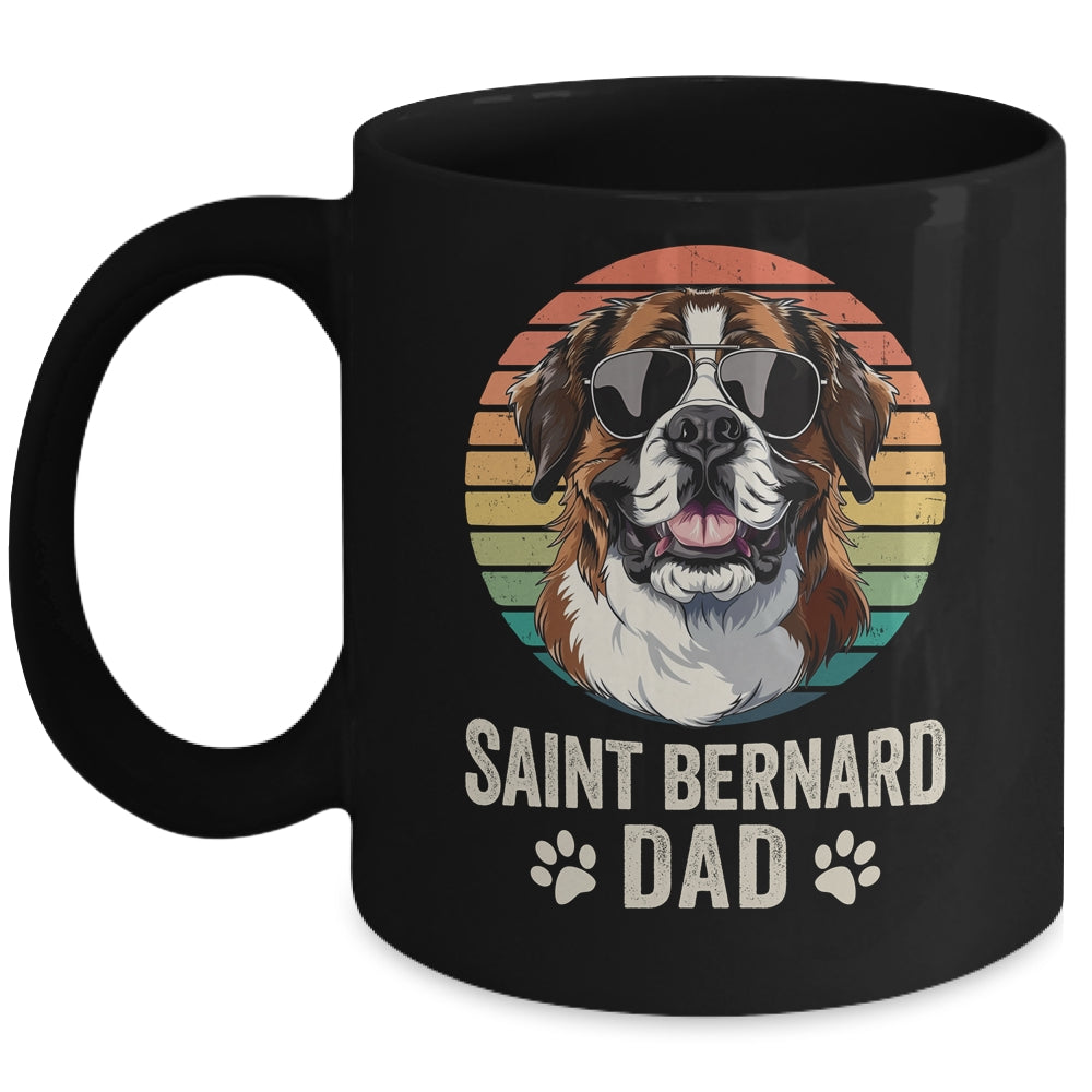 Vintage Saint Bernard Dad For Fathers Day Dog Lover Funny Mug | siriusteestore