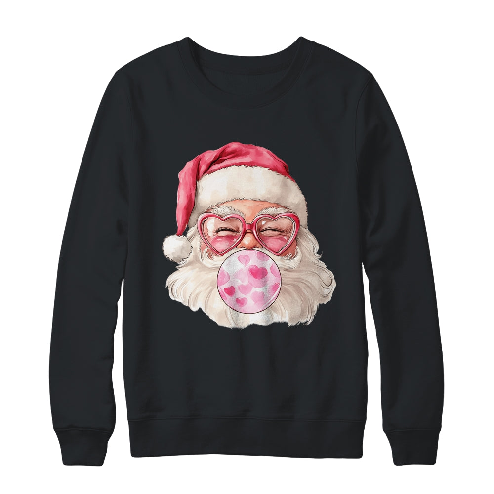 Vintage Santa Coquette Christmas Designs Holidays Pink Girl Shirt & Sweatshirt | siriusteestore