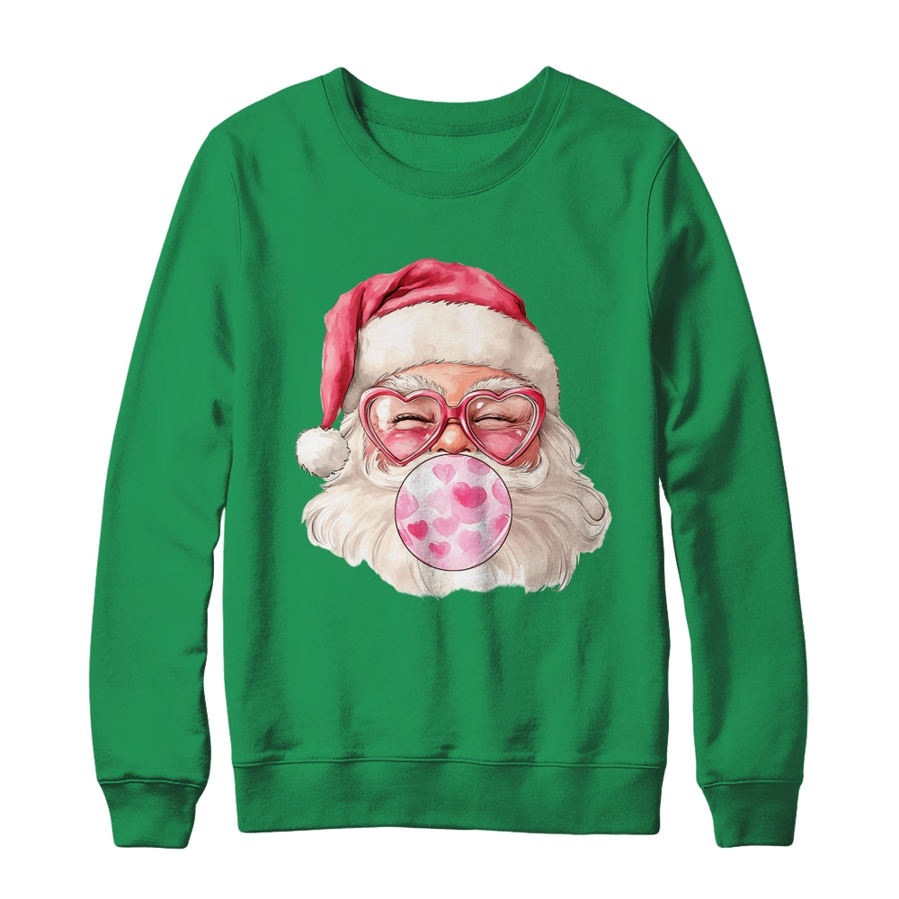 Vintage Santa Coquette Christmas Designs Holidays Pink Girl Shirt & Sweatshirt | siriusteestore