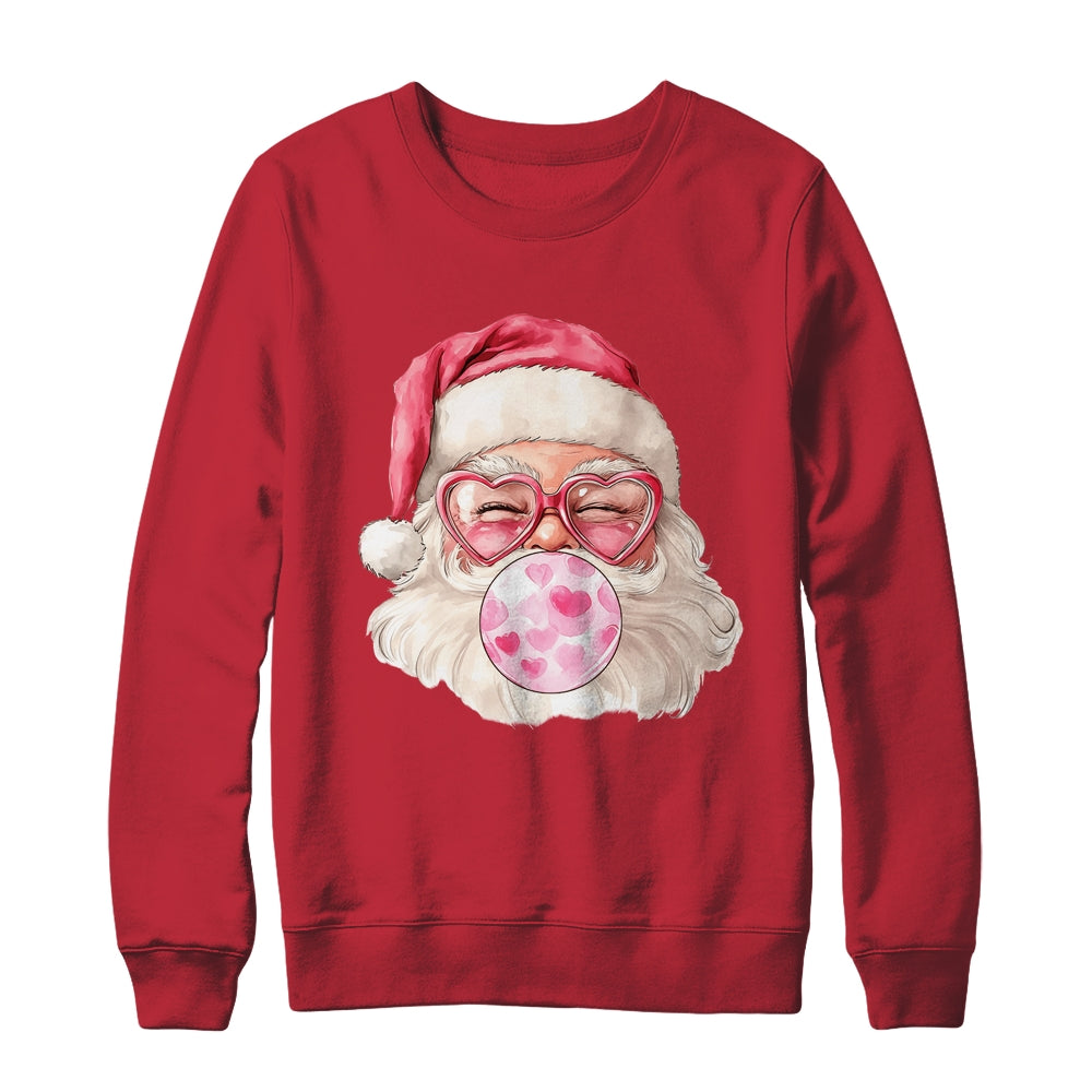 Vintage Santa Coquette Christmas Designs Holidays Pink Girl Shirt & Sweatshirt | siriusteestore