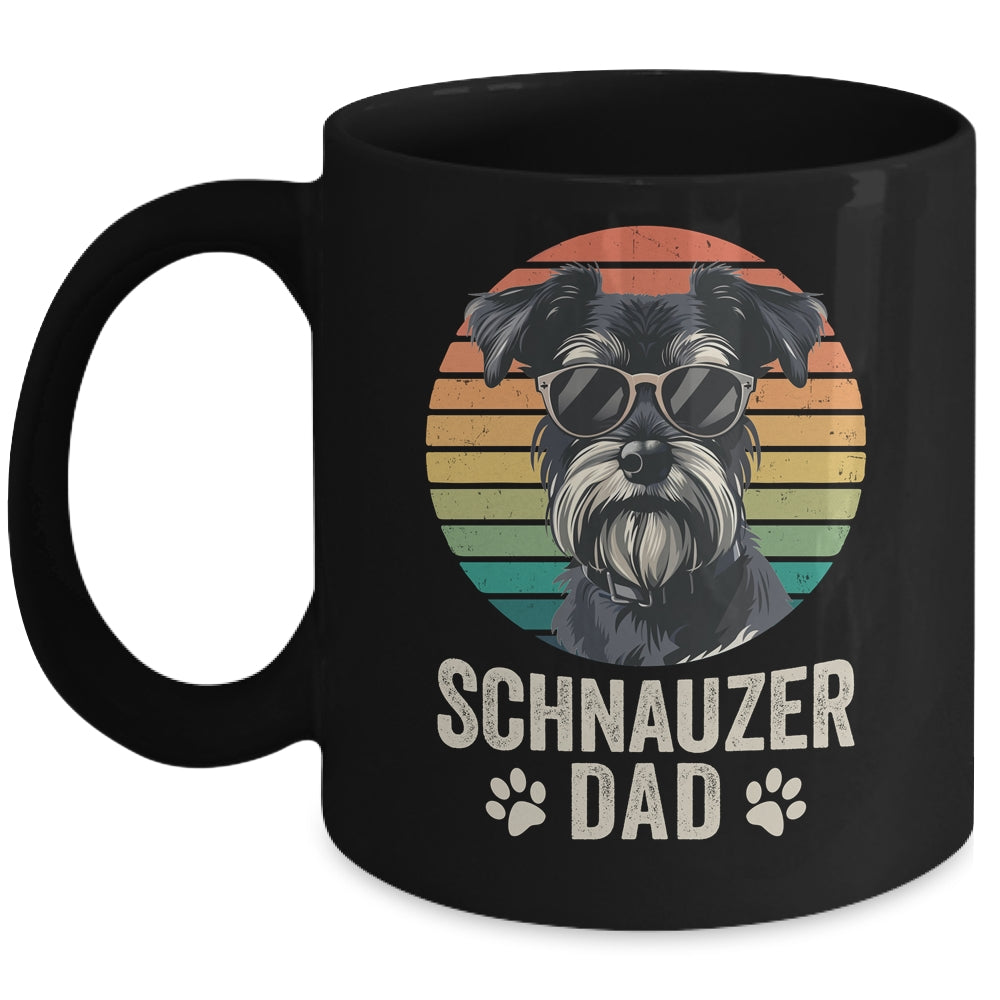 Vintage Schnauzer Dad For Fathers Day Dog Lover Funny Mug | siriusteestore