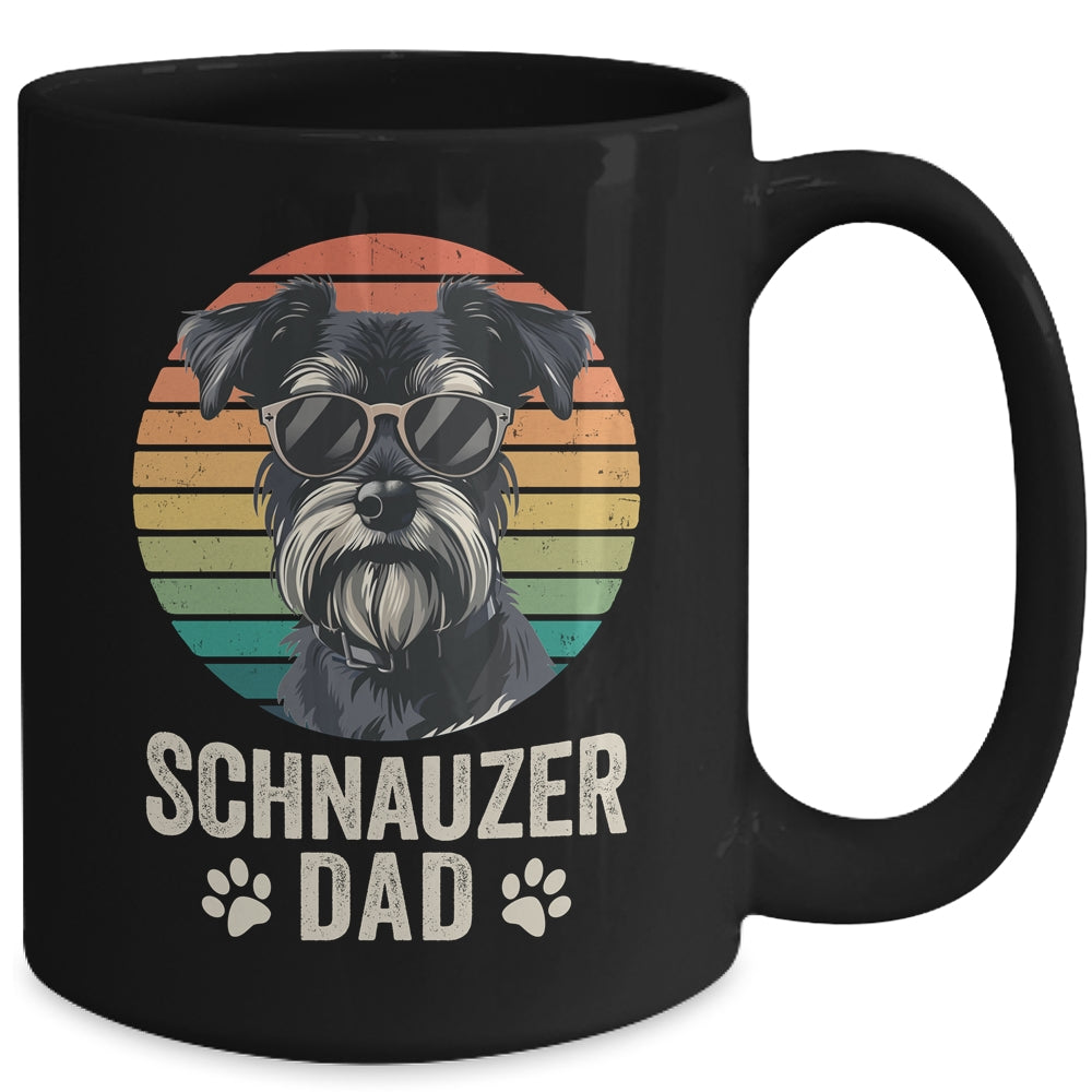 Vintage Schnauzer Dad For Fathers Day Dog Lover Funny Mug | siriusteestore