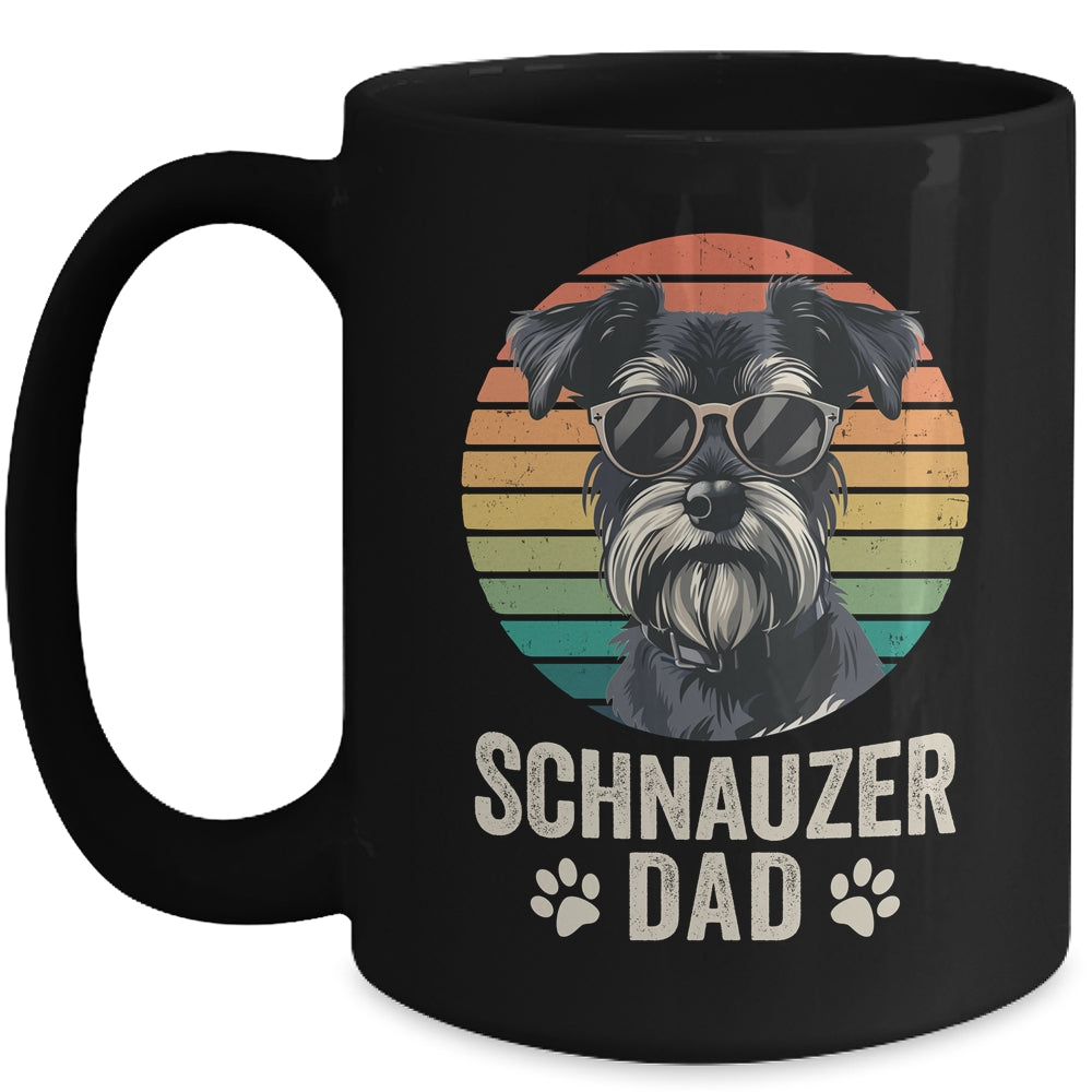 Vintage Schnauzer Dad For Fathers Day Dog Lover Funny Mug | siriusteestore