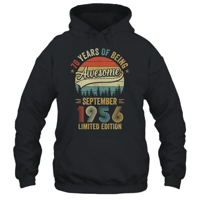 Vintage September 1956 70 Years Old 70th Birthday Men Women Shirt & Hoodie | siriusteestore