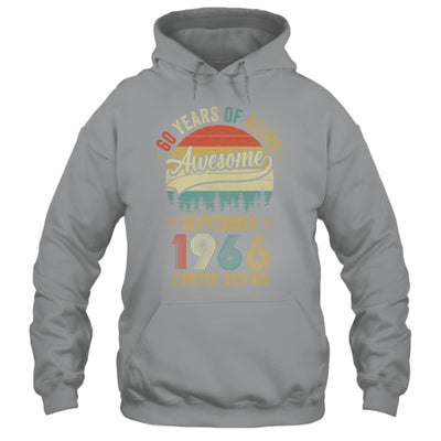 Vintage September 1966 60 Years Old 60th Birthday Men Women Shirt & Hoodie | siriusteestore