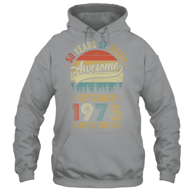 Vintage September 1975 50 Year Old 50th Birthday Men Women Shirt & Hoodie | siriusteestore