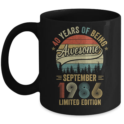 Vintage September 1986 40 Years Old 40th Birthday Men Women Mug | siriusteestore