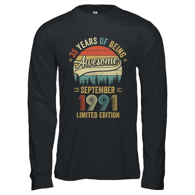 Vintage September 1991 35 Years Old 35th Birthday Men Women Shirt & Hoodie | siriusteestore