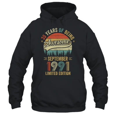 Vintage September 1991 35 Years Old 35th Birthday Men Women Shirt & Hoodie | siriusteestore