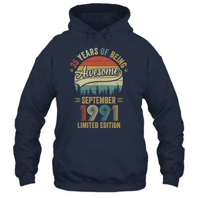 Vintage September 1991 35 Years Old 35th Birthday Men Women Shirt & Hoodie | siriusteestore