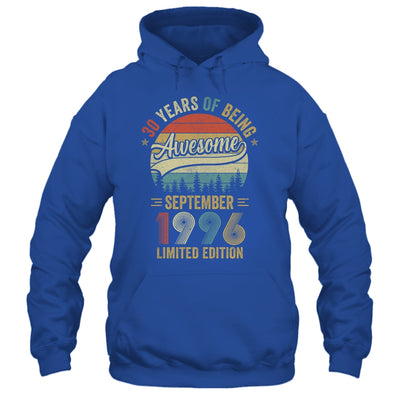 Vintage September 1996 30 Years Old 30th Birthday Men Women Shirt & Hoodie | siriusteestore