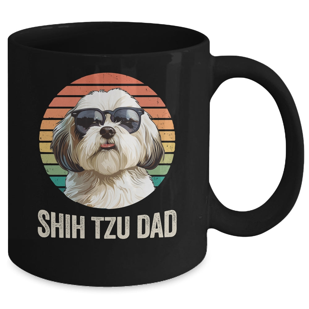 Vintage Shih Tzu Dad For Fathers Day Dog Lover Funny Mug | siriusteestore
