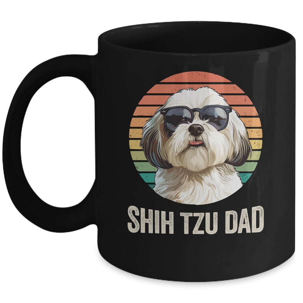 Vintage Shih Tzu Dad For Fathers Day Dog Lover Funny Mug | siriusteestore