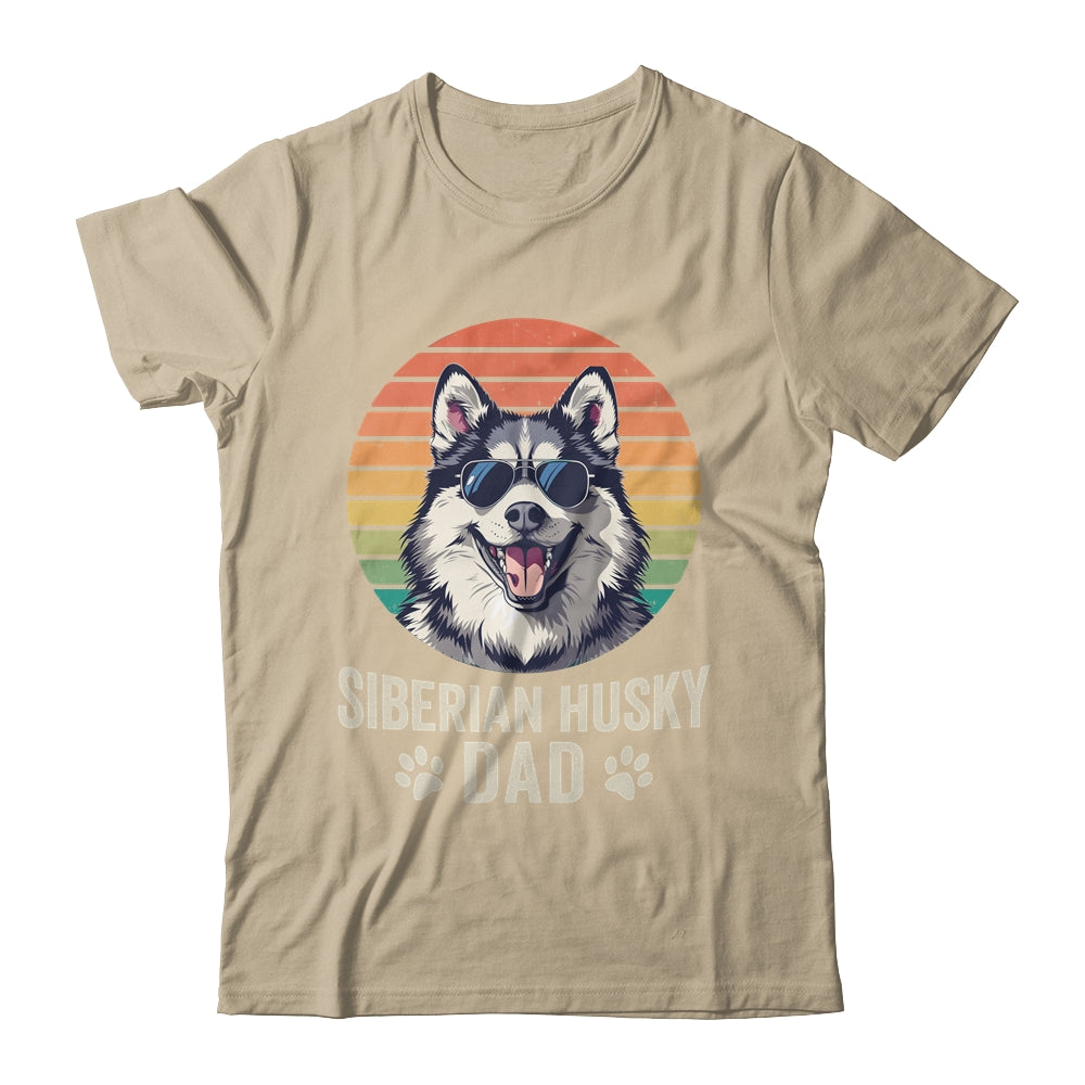 Vintage Siberian Husky Dad For Fathers Day Dog Lover Funny Shirt & Hoodie | siriusteestore