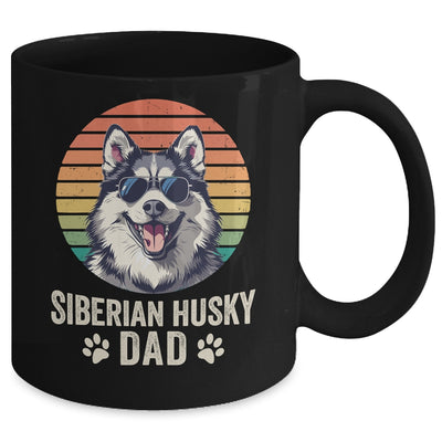 Vintage Siberian Husky Dad For Fathers Day Dog Lover Funny Mug | siriusteestore