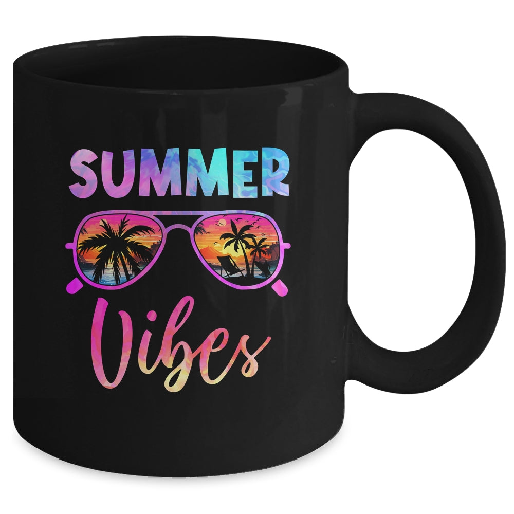Vintage Summer Vibes Sunglasses Beach Family Vacation Trip Mug | siriusteestore