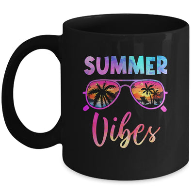 Vintage Summer Vibes Sunglasses Beach Family Vacation Trip Mug | siriusteestore