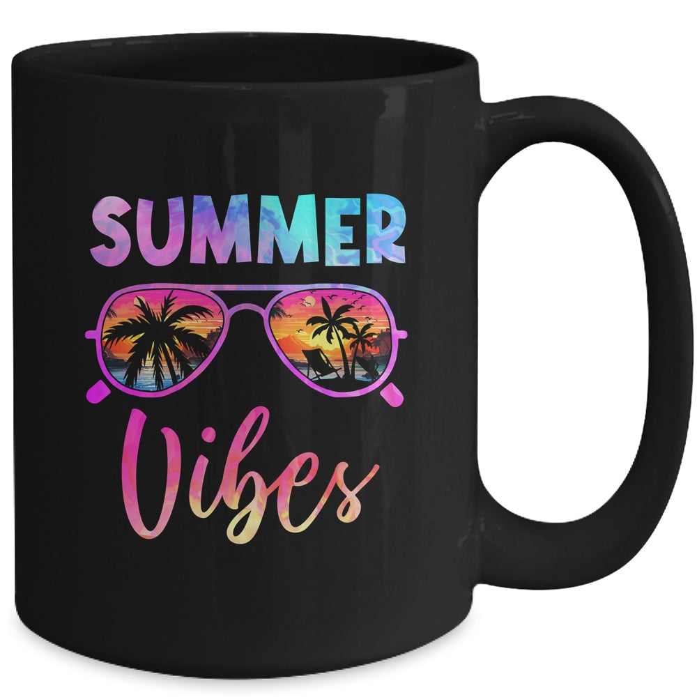 Vintage Summer Vibes Sunglasses Beach Family Vacation Trip Mug | siriusteestore