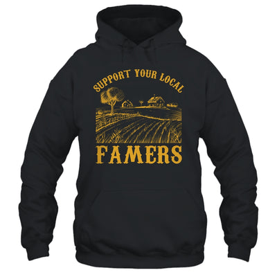 Vintage Support Your Local Farmers Farming Farm Farmer Shirt & Hoodie | siriusteestore