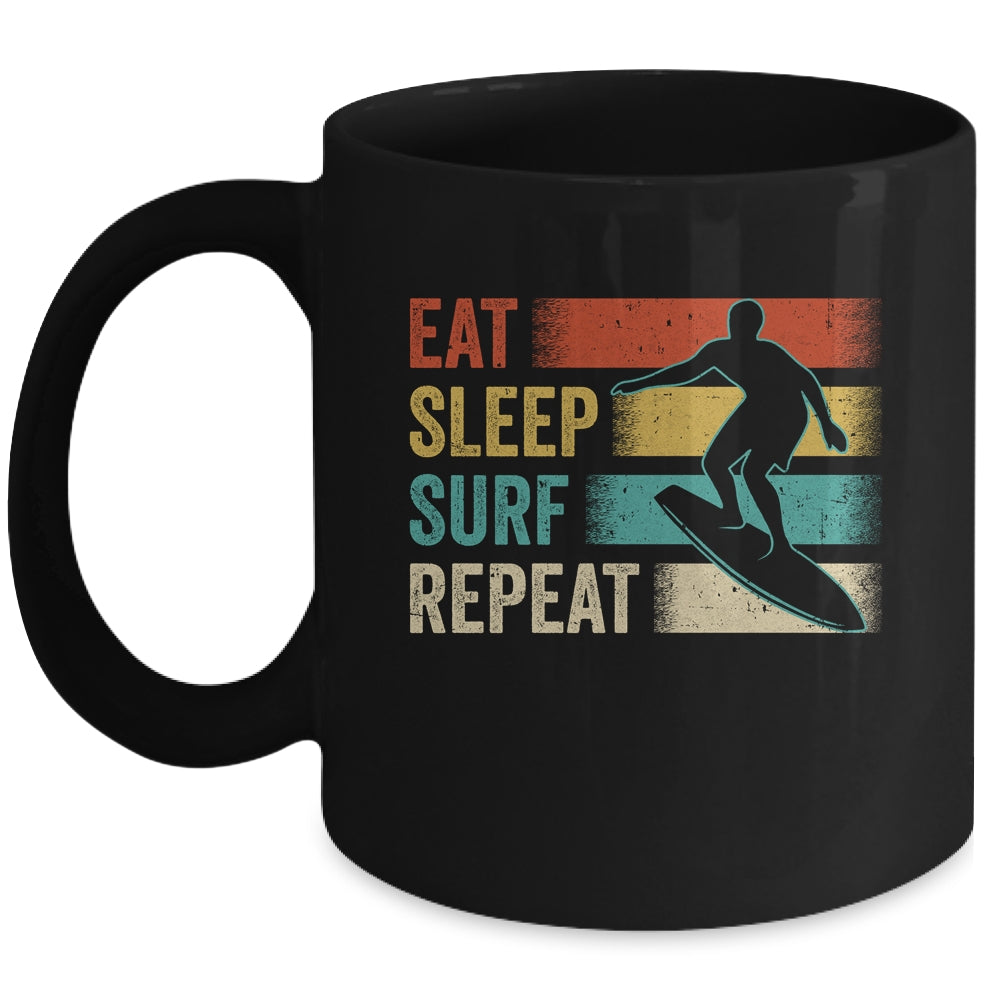 Vintage Surf Design For Men Women Surfing Surfboard Surfer Mug | siriusteestore