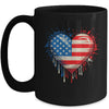 Vintage USA Heart 4th Of July Patriotic American Flag Mug | siriusteestore