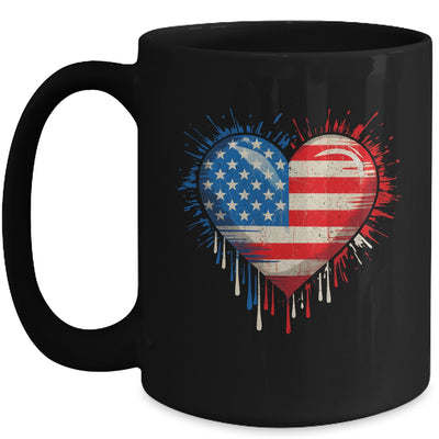Vintage USA Heart 4th Of July Patriotic American Flag Mug | siriusteestore