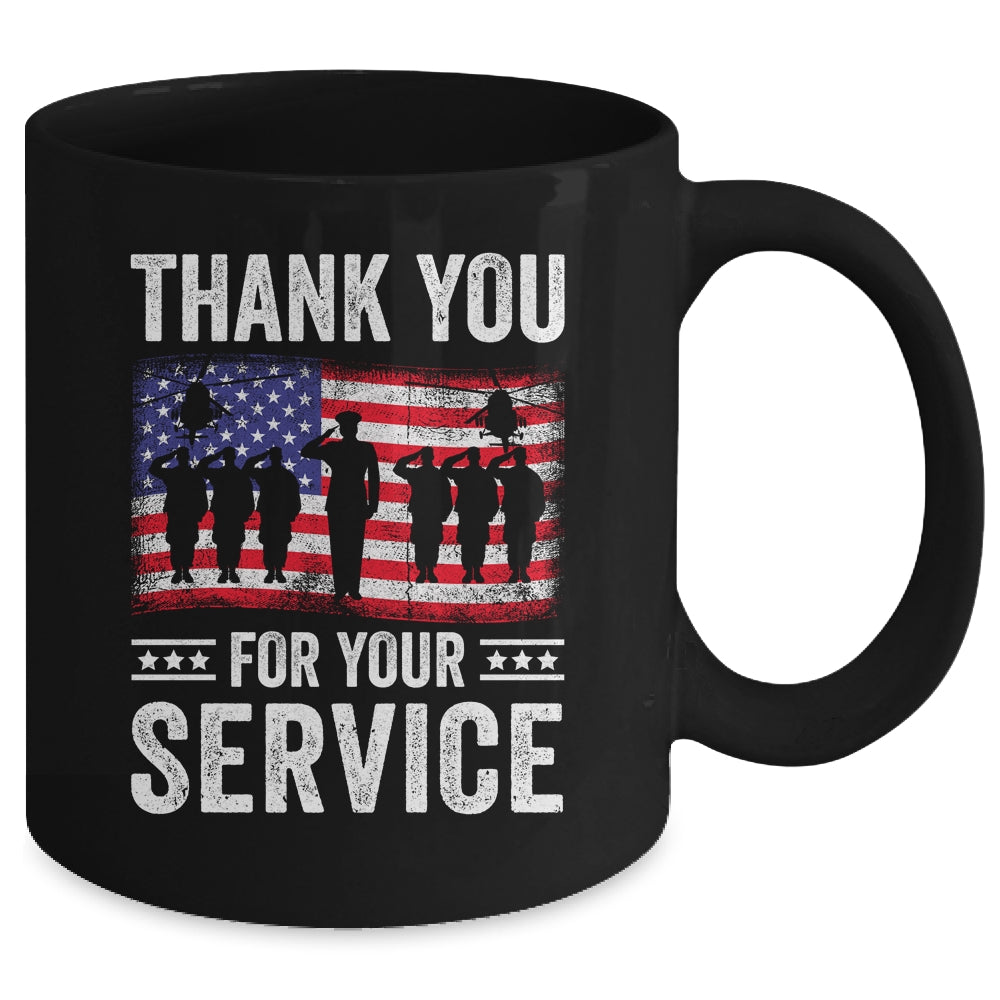 Vintage Veteran Thank You For Your Service Veterans Day Mug | siriusteestore