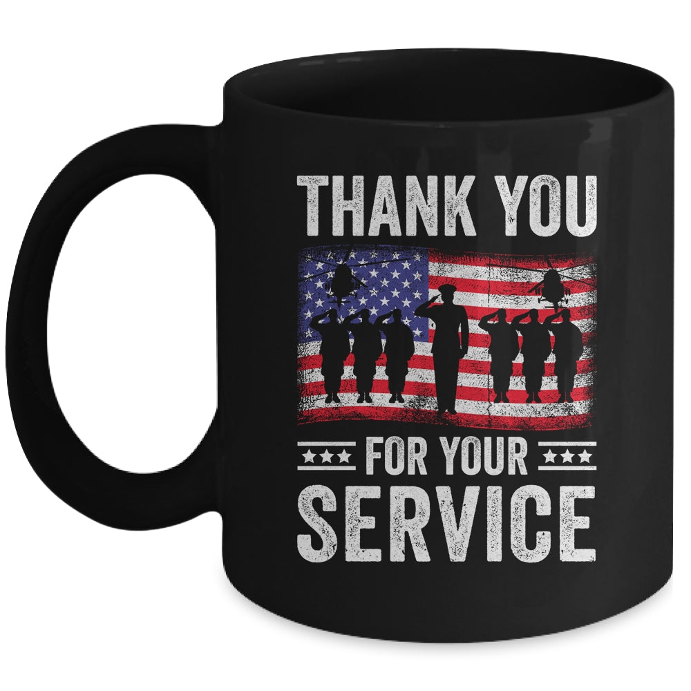 Vintage Veteran Thank You For Your Service Veterans Day Mug | siriusteestore